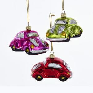 Set of 3 Volkswagen Beetle Glass Marbles